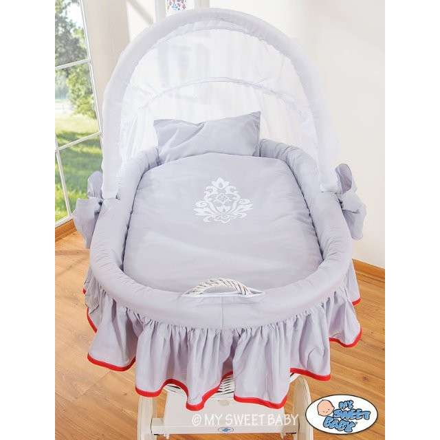 Prútený kôš pre bábätko biely Glamour