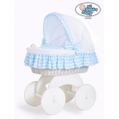 Prútený kôš pre bábätko biely HANNAH