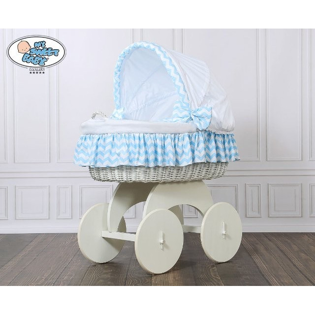 Prútený kôš pre bábätko biely HANNAH