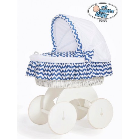 Prútený kôš pre bábätko biely HANNAH