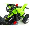 Traktor Kingdom s ovladatelnou nakladaciou  lyžicou, mohutnými kolesami a konstrukciou, 2x motor 12V, 2x náhon, zelený
