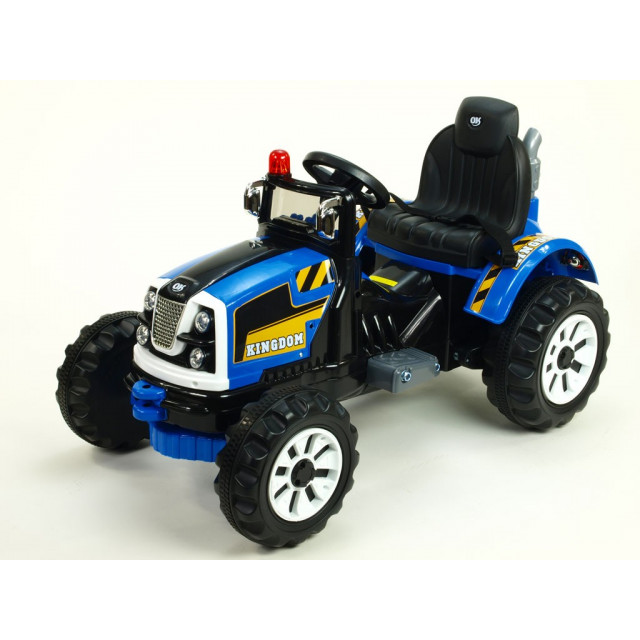 Traktor Kingdom s mohutnými kolesami a konštruciou, 2x motor 12V, 2x náhon, žltý