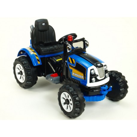 Traktor Kingdom s mohutnými kolesami a konštruciou, 2x motor 12V, 2x náhon, žltý