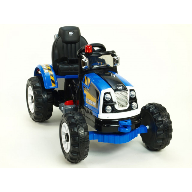 Traktor Kingdom s mohutnými kolesami a konštruciou, 2x motor 12V, 2x náhon, žltý