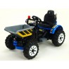 Traktor Kingdom s výklopnou korbou, mohutnými kolesami a konštrukciou, 2x motor 12V, 2x náhon, zelený