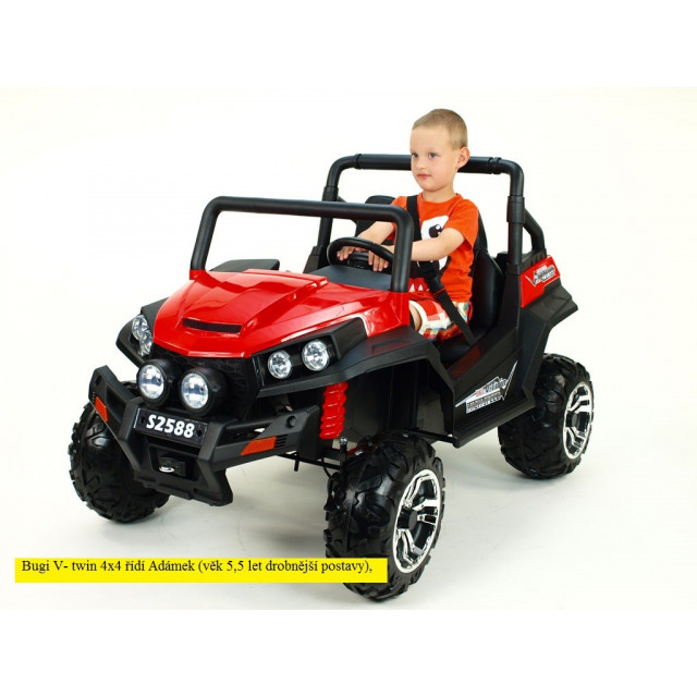 Dvojmiestna Bugi V-Twin 4x4, náhon 4 EVA kolesá s 2.4G DO, FM, Mp3, TF, bluetooth