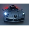 Mercedes-Benz SLR Mc Laren Stirling Moss s 2.4G bluetooth DO, EVA kolesá, čalunená sedačka, LED, 12V