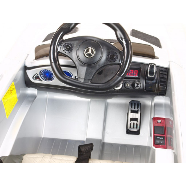 Mercedes-Benz SLR Mc Laren Stirling Moss s 2.4G bluetooth DO, EVA kolesá, čalunená sedačka, LED, 12V