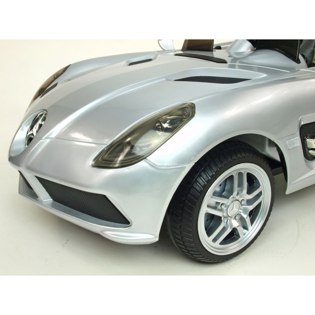 Mercedes-Benz SLR Mc Laren Stirling Moss s 2.4G bluetooth DO, EVA kolesá, čalunená sedačka, LED, 12V