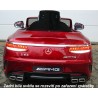 Mercedes - Benz S63 AMG, s 2.4G DO, pérovaním obidvoch náprav, EVA kolesami,12V, jahodovo červený