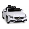 Mercedes - Benz S63 AMG, s 2.4G DO, pérovaním obidvoch náprav, EVA kolesami,12V, jahodovo červený