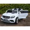 Dvojmiestný Mercedes GLS63 4x4,EVA kolesá,2,4G DO,LED osvetlenie,pérovanie,voltmeter,FM,USB,TF,čalunené sedačky,lakovaný biely
