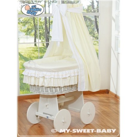 Prútený kôš pre bábätko biely