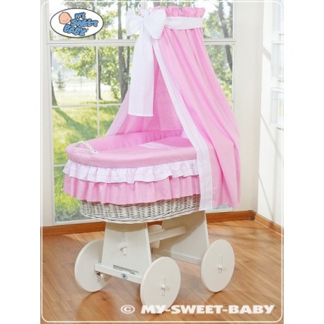 Prútený kôš pre bábätko biely