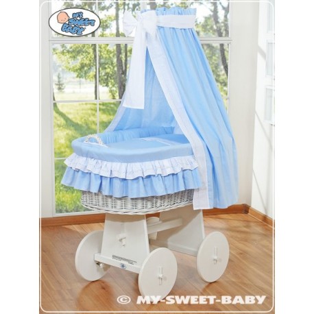 Prútený kôš pre bábätko biely