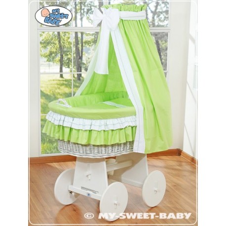 Prútený kôš pre bábätko biely