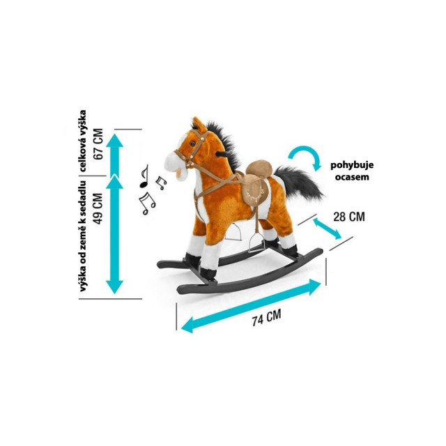 Hojdací koník Milly Mally Mustang bežový