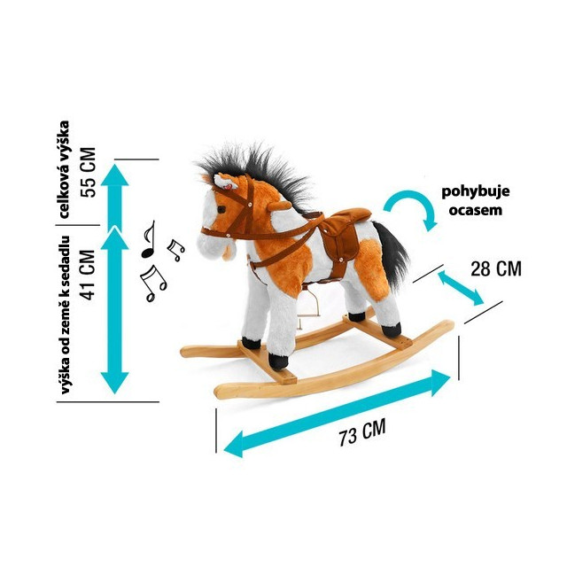 Hojdací koník Milly Mally Mustang bežový