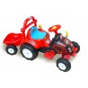 Elektrický traktor s vlečkou, modry, červený, zelený