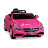 Mercedes - Benz S63 AMG, s 2.4G DO, pérovaním obidvoch náprav, EVA kolesami,12V, jahodovo červený
