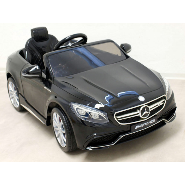Mercedes - Benz S63 AMG, s 2.4G DO, pérovaním obidvoch náprav, EVA kolesami,12V, jahodovo červený