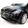 Mercedes - Benz S63 AMG, s 2.4G DO, pérovaním obidvoch náprav, EVA kolesami,12V, jahodovo červený