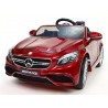 Mercedes - Benz S63 AMG, s 2.4G DO, pérovaním obidvoch náprav, EVA kolesami,12V, jahodovo červený