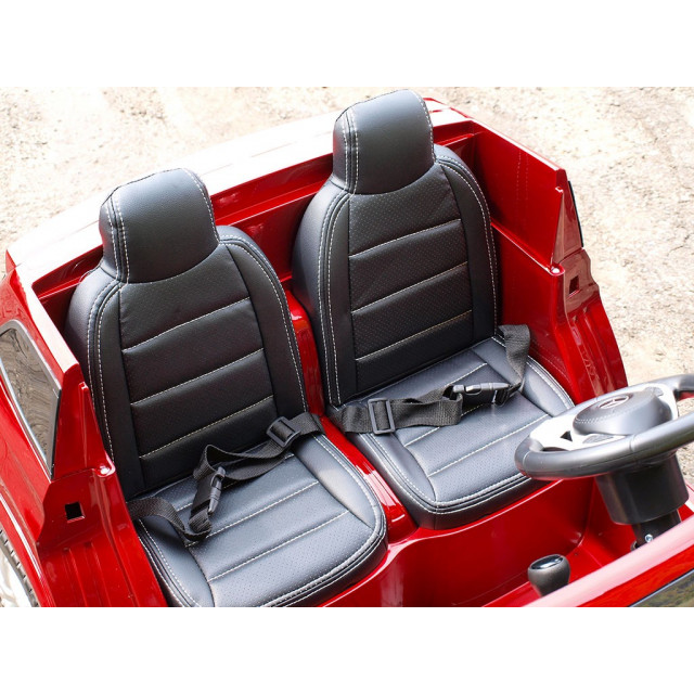 Dvojmiestný Mercedes GLS63 4x4,EVA kolesá,2,4G DO,LED osvetlenie,pérovanie,voltmeter,FM,USB,TF,čalunené sedačky,lakovaný biely