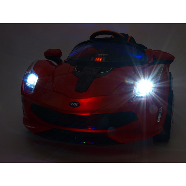 Rallye Ferrato s DO, otváracími dverami, pérovaním obidvoch náprav, super LED efekty, 12V, žlté