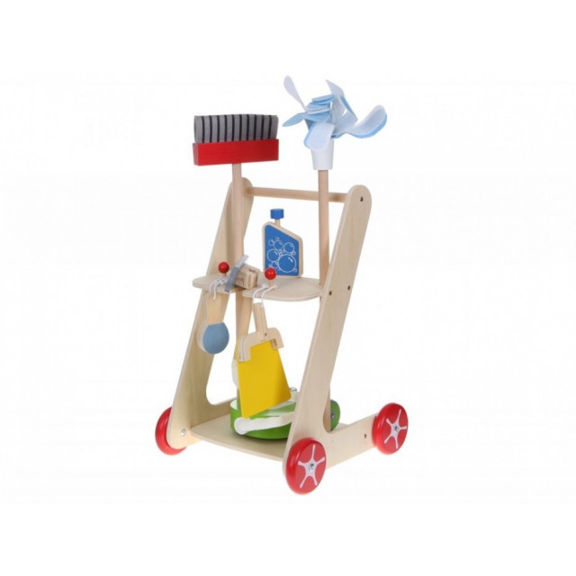 Drevený vozík s drevenými kockami ECO TOYS - Autíčko