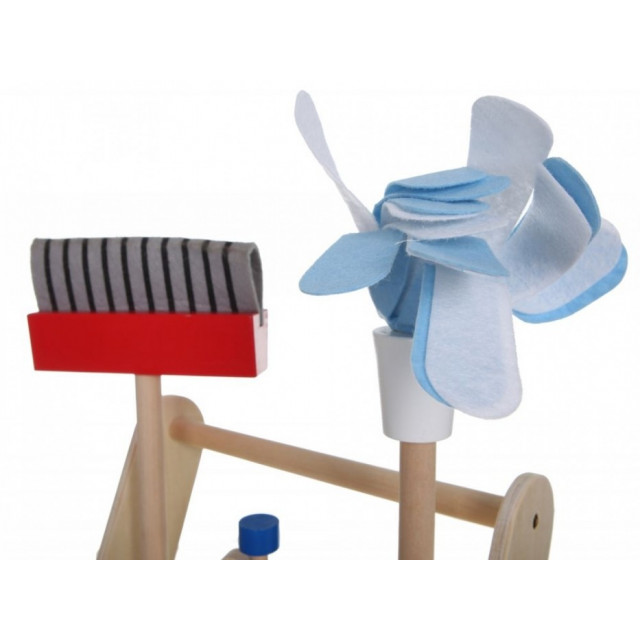 Drevený vozík s drevenými kockami ECO TOYS - Autíčko