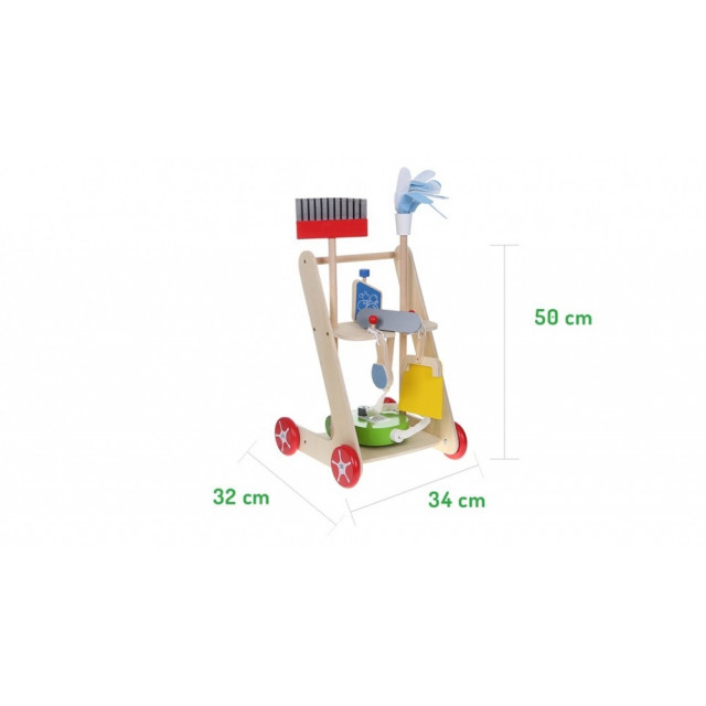 Drevený vozík s drevenými kockami ECO TOYS - Autíčko
