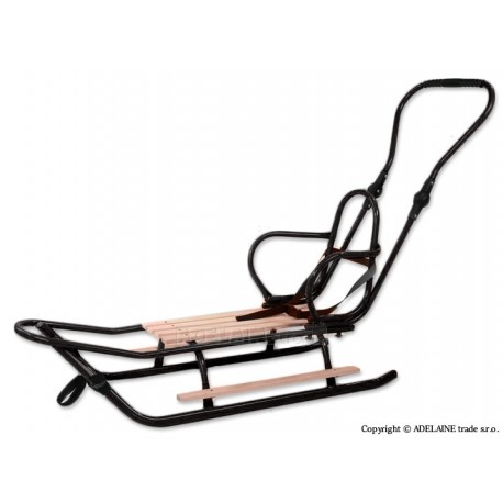 Sánky s opierkou a polohovateľným madlom