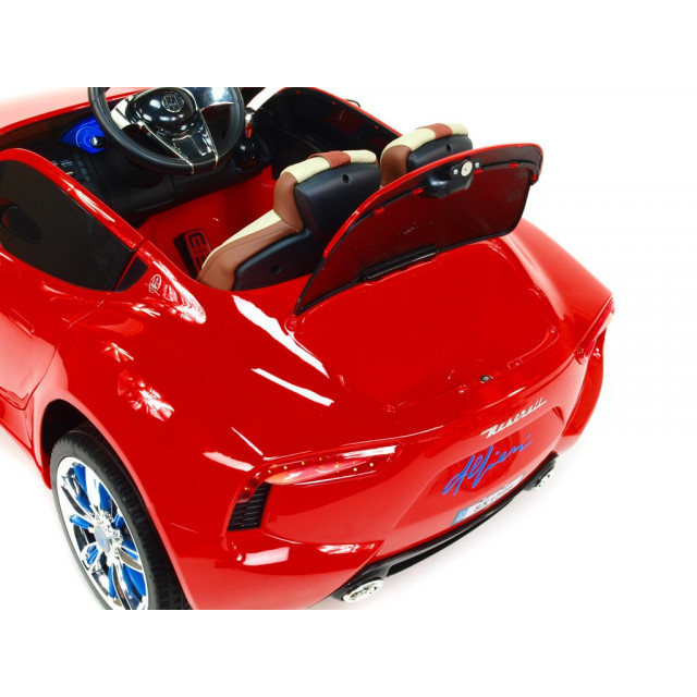 Maserati Alfieri s 2,4G DO,otv.dverami, nastaviteľným volantom, pérovaním, USB, SD, Mp3 playerom, LED osvetlením, ťažným madlom