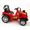 Traktor 12V s 2,4G  DO, s mohutnými kolesami a konštrukciou, svetelnými LED efekty, 2xnáhon, červený