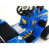 Traktor 12V s 2,4G DO, s mohutnými kolesami a konštrukciou, svetelnými LED efekty, 2xnáhon, modrý