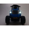 Traktor 12V s 2,4G DO, s mohutnými kolesami a konštrukciou, svetelnými LED efekty, 2xnáhon, modrý