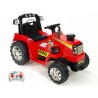 Traktor 12V s 2,4G  DO, s mohutnými kolesami a konštrukciou, svetelnými LED efekty, 2xnáhon, červený