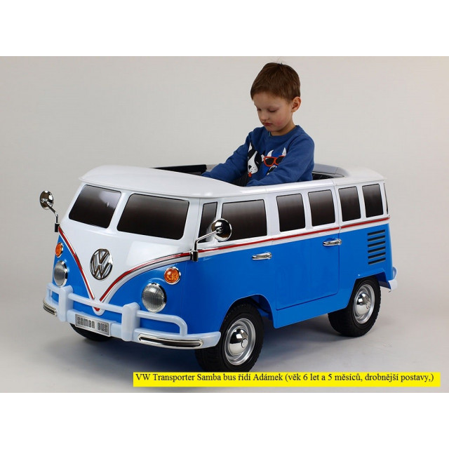 Dvojmiestný Volkswagen Transporter T1 Samba bus s 2.4G DO, otváracími dverami, pérovaním, originálnym zvukom, EVA,USB,TF,MP3