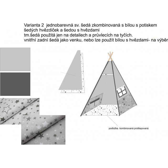 Detský stan Mentol a hviezdy