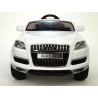Audi Q7 s 2.4G DO, FM, prehrávač USB, čalunením, pérovaním, EVA kolesami, bohatým osvietením, 12V, biela