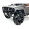 2-stný Hummer Simba s 2,4G DO,EVA kolesami,kývajúcimi nápravami,tlmičmi,USB,TF,Mp3,voltmetrom,čalunenou sedačkou,strieborná met.