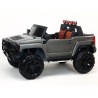 2-stný Hummer Simba s 2,4G DO,EVA kolesami,kývajúcimi nápravami,tlmičmi,USB,TF,Mp3,voltmetrom,čalunenou sedačkou,strieborná met.