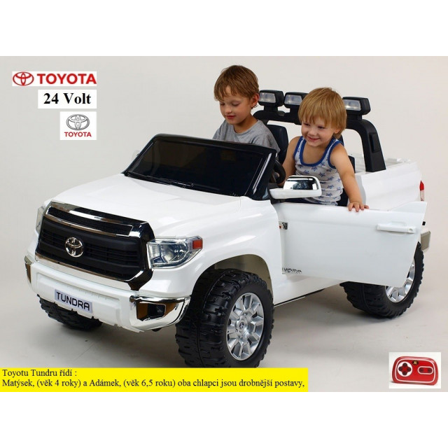 Najväčšie elektrické autíčko Toyota Thundra 24V s 2.4G DO,otváracími dverami,USB, TF,Mp3,LED svetlami, svietiaciou rampou,čierne