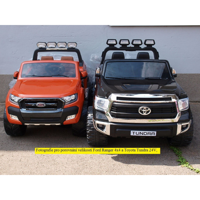 Najväčšie elektrické autíčko Toyota Thundra 24V s 2.4G DO,otváracími dverami,USB, TF,Mp3,LED svetlami, svietiaciou rampou,čierne
