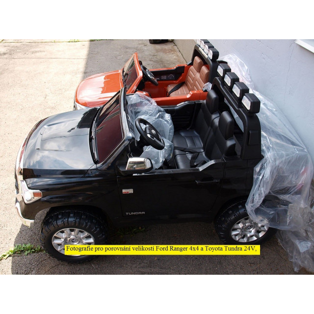 Najväčšie elektrické autíčko Toyota Thundra 24V s 2.4G DO,otváracími dverami,USB, TF,Mp3,LED svetlami, svietiaciou rampou,čierne