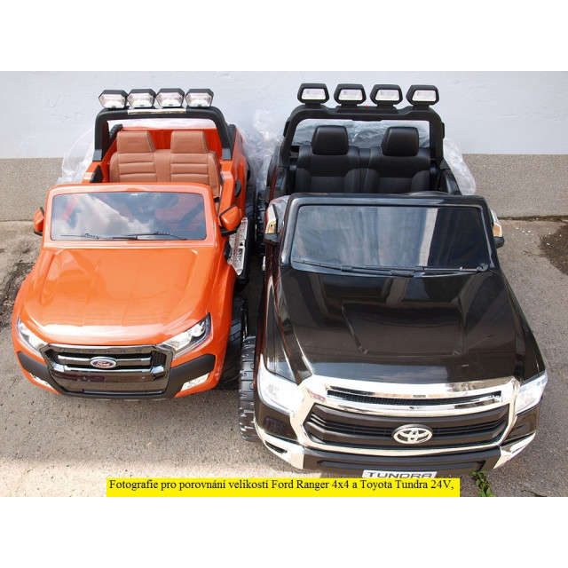 Najväčšie elektrické autíčko Toyota Thundra 24V s 2.4G DO,otváracími dverami,USB, TF,Mp3,LED svetlami, svietiaciou rampou,čierne