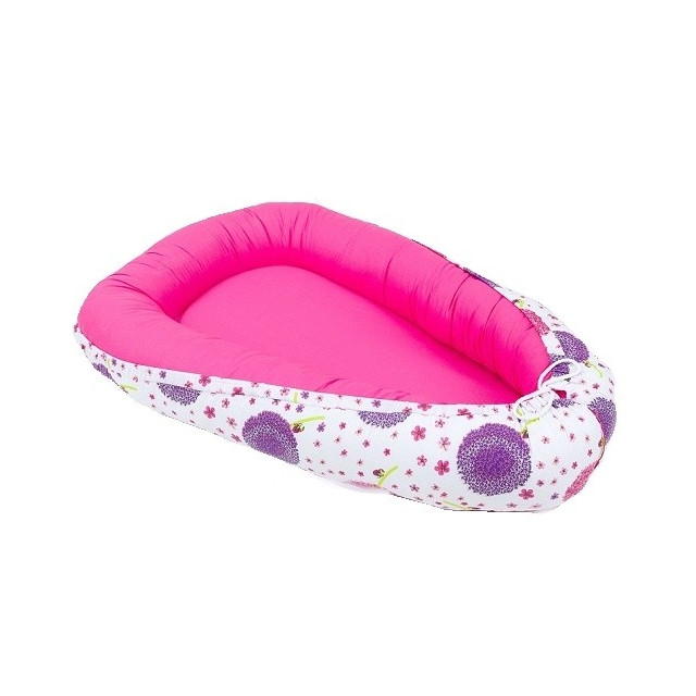 Obojstranný kokon pre bábätko. Mini hviezdičky sivé / mini hviezdičky biele