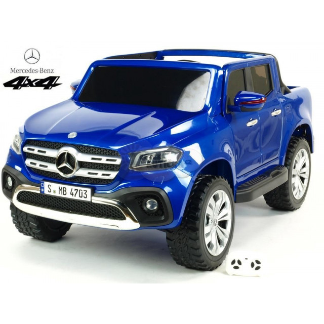 Mercedes – Benz X-Class 4x4, 2-miestný pick up s 2.4G DO, plynulým rozjazdom,USB, čalunením, EVA kolesami, modrá metalíza