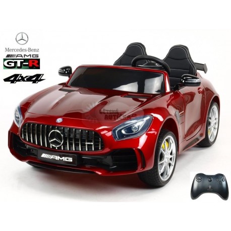 Mercedes - Benz S63 AMG, s 2.4G DO, pérovaním obidvoch náprav, EVA kolesami,12V, jahodovo červený